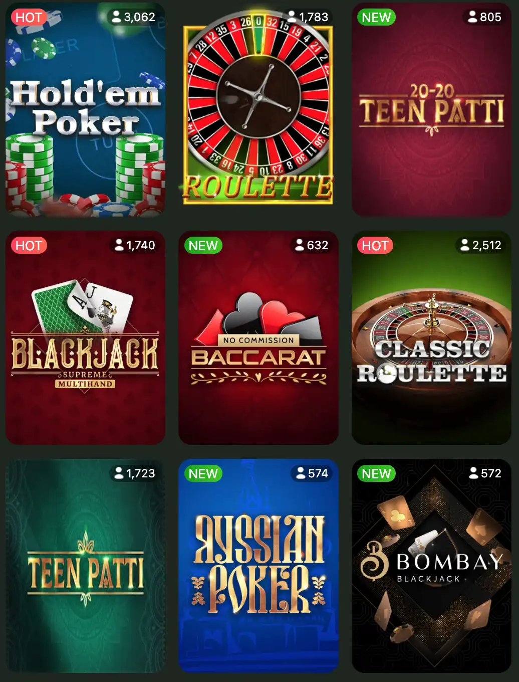 Bangbet Kenya game lobby including Aviator and table games